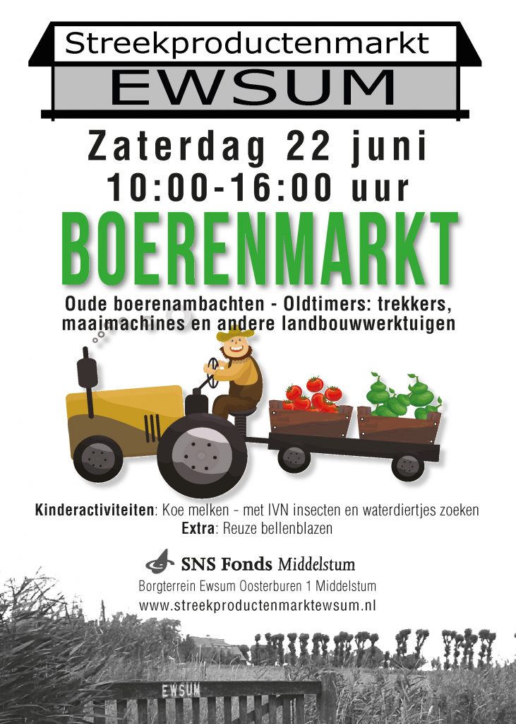 Boerenmarkt op Zaterdag 22 juni